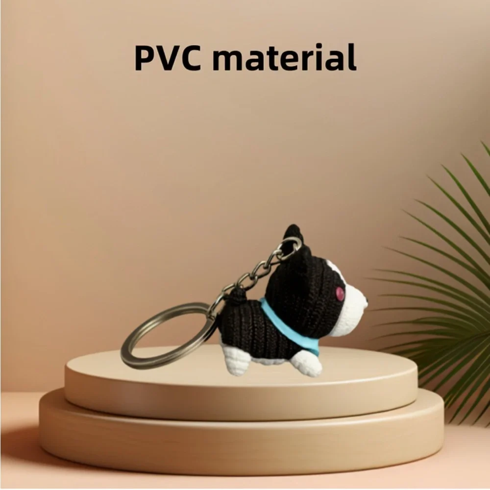 Frenchie Boston Terrier Resin Keychain - Key Ring